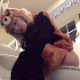 Probe takes a late-night shit while wearing her ridiculous animal pajamas. She sits down on the toilet, farts loudly and repeatedly, pisses and poops with a few small, hard plops heard. Presented in 720P HD. 134MB, MP4 file. Over 4 minutes.